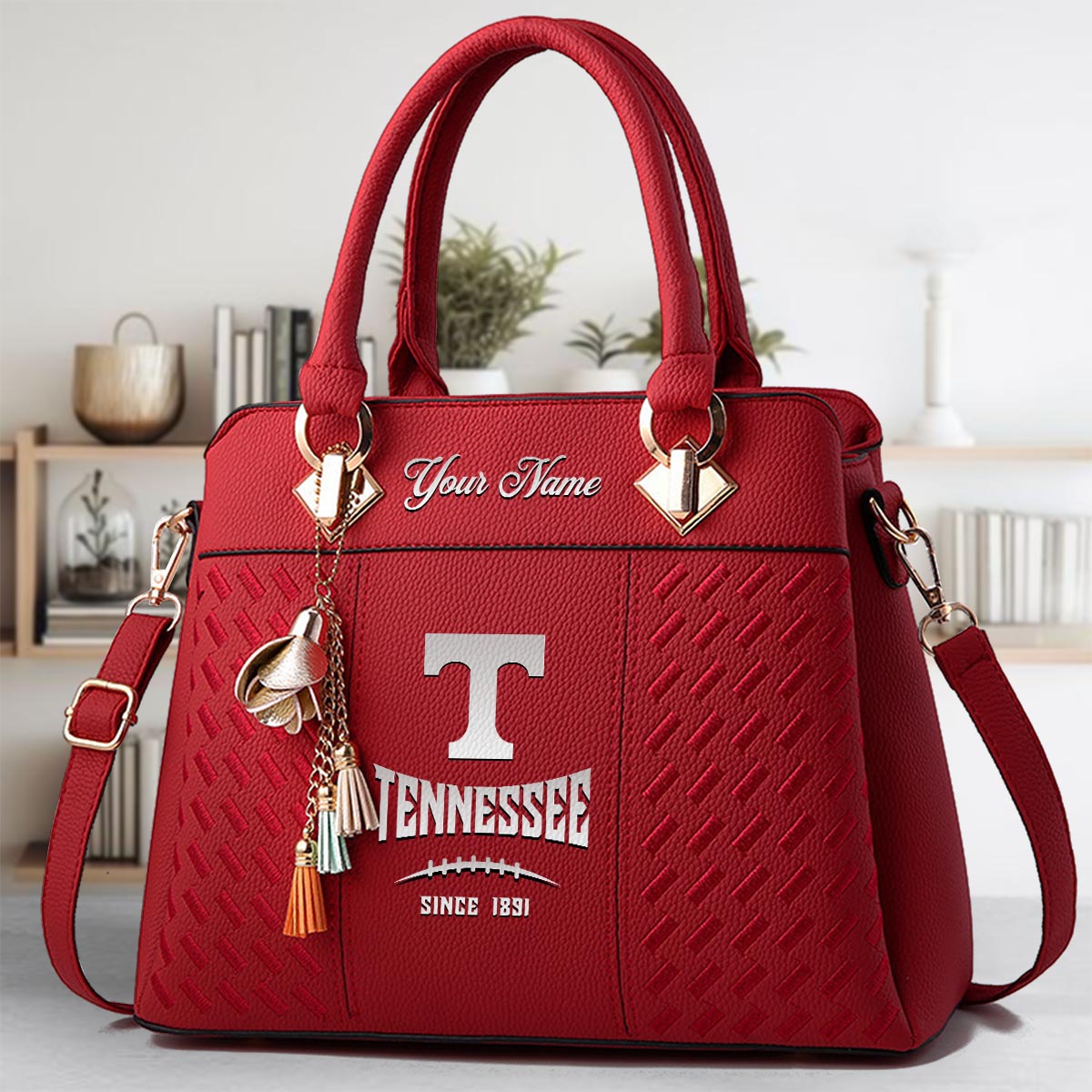 Sportswearmerch Tennessee Volunteers NCAA Zip Leather Handbag For Fan