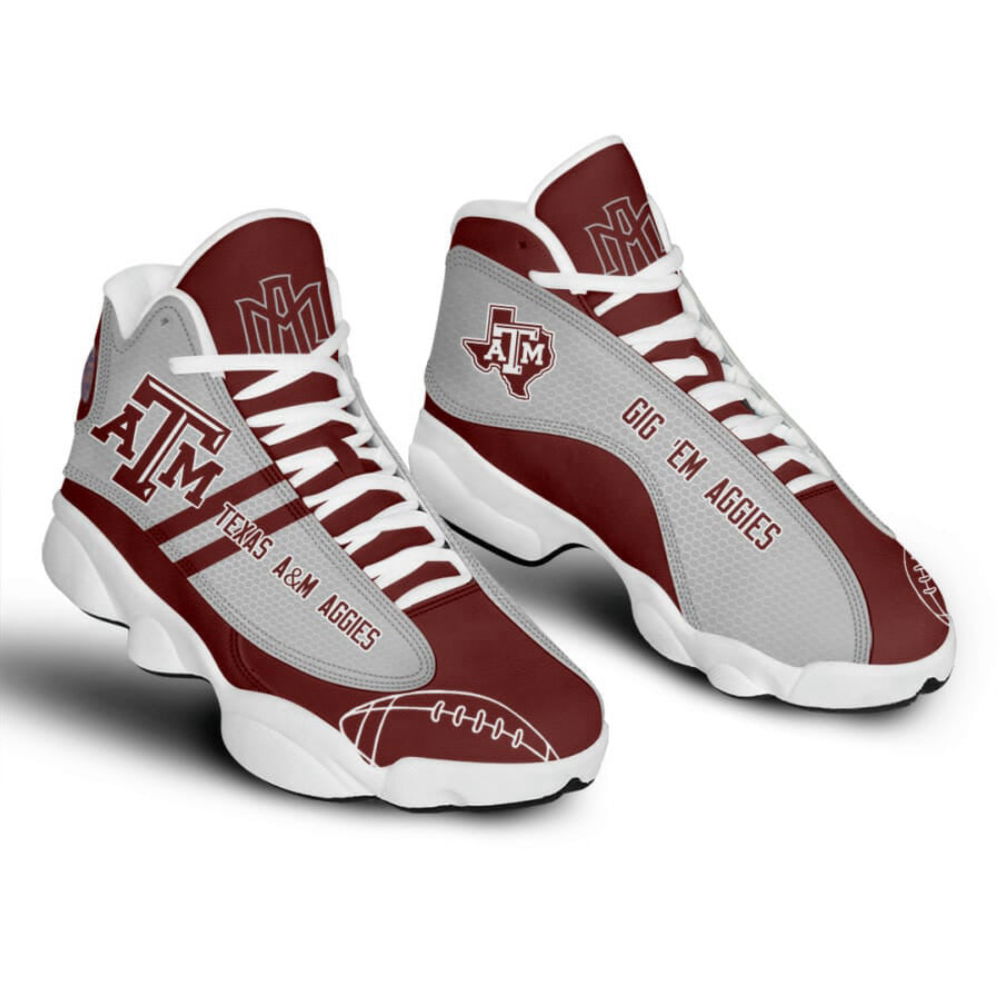 Sportswearmerch Texas A&M Aggies NCAA AJ13 Sneakers Shoes For Men And Women