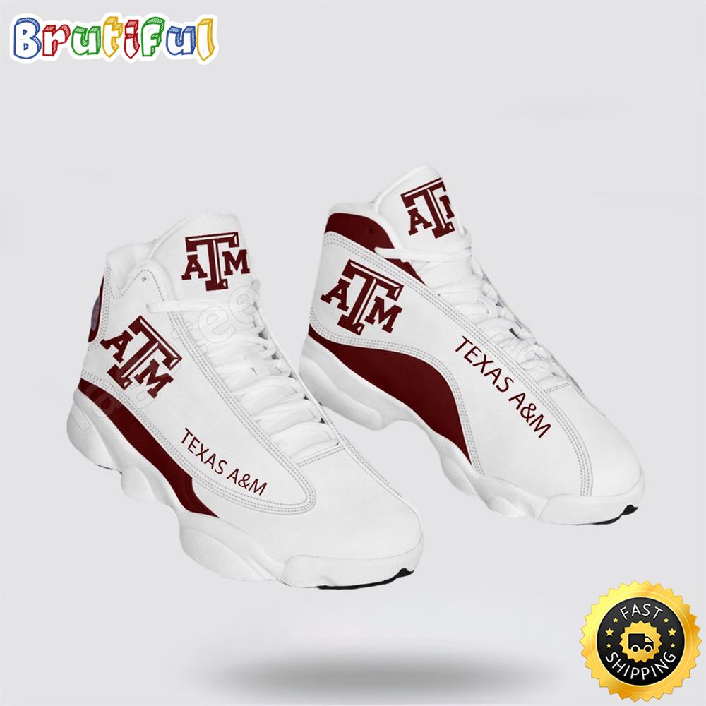 Sportswearmerch Texas A&M Aggies NCAA AJ13 Sneakers Shoes For Men And Women