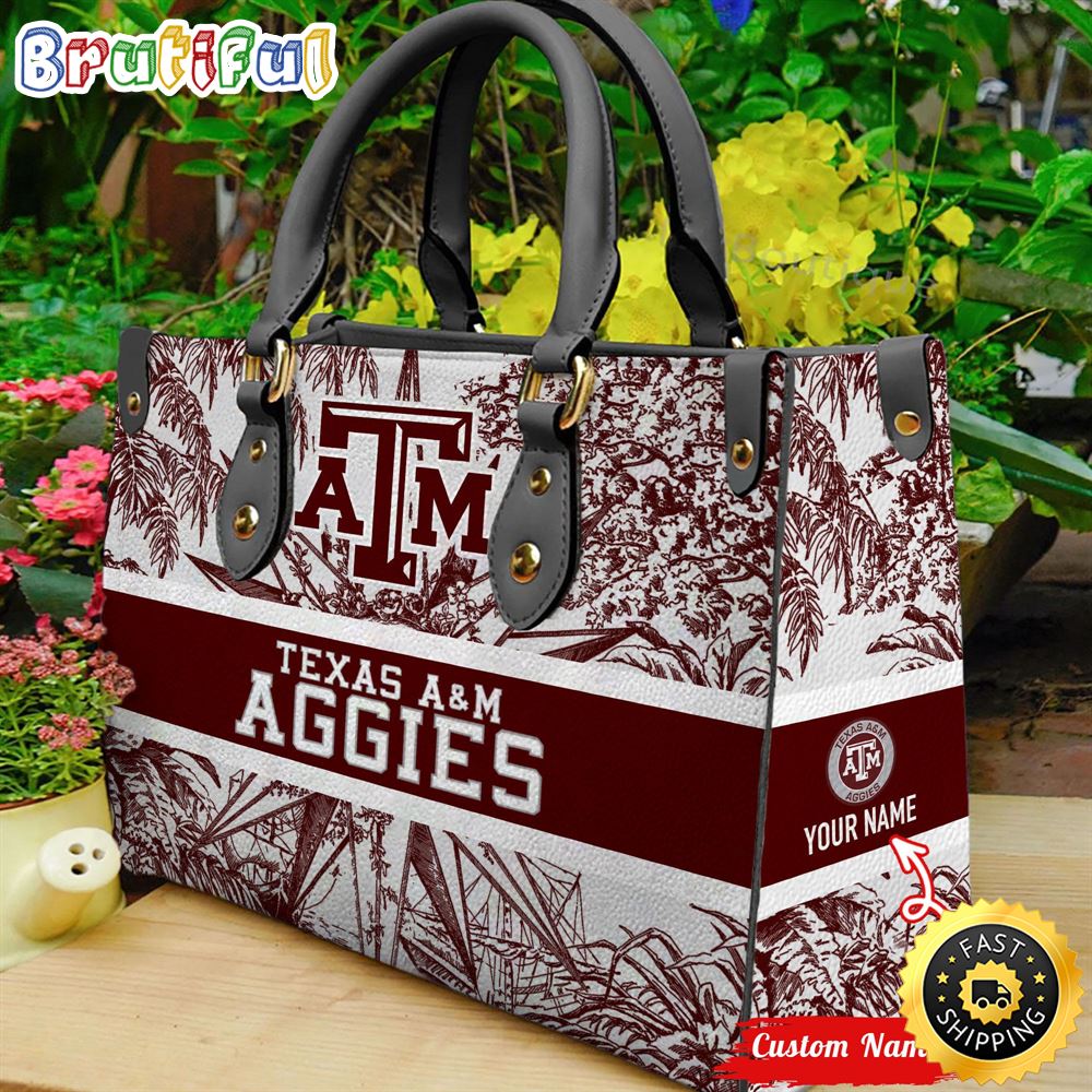 Sportswearmerch Texas A&M Aggies NCAA Leather HandBag For Fan