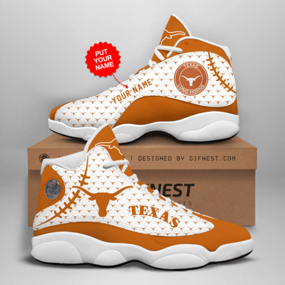 Sportswearmerch Texas Longhorns NCAA AJ13 Sneakers Shoes For Men And Women