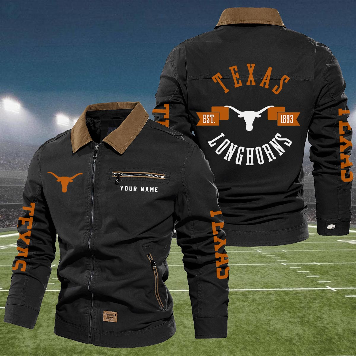 Sportswearmerch Texas Longhorns NCAA Lapel Jacket For Fan
