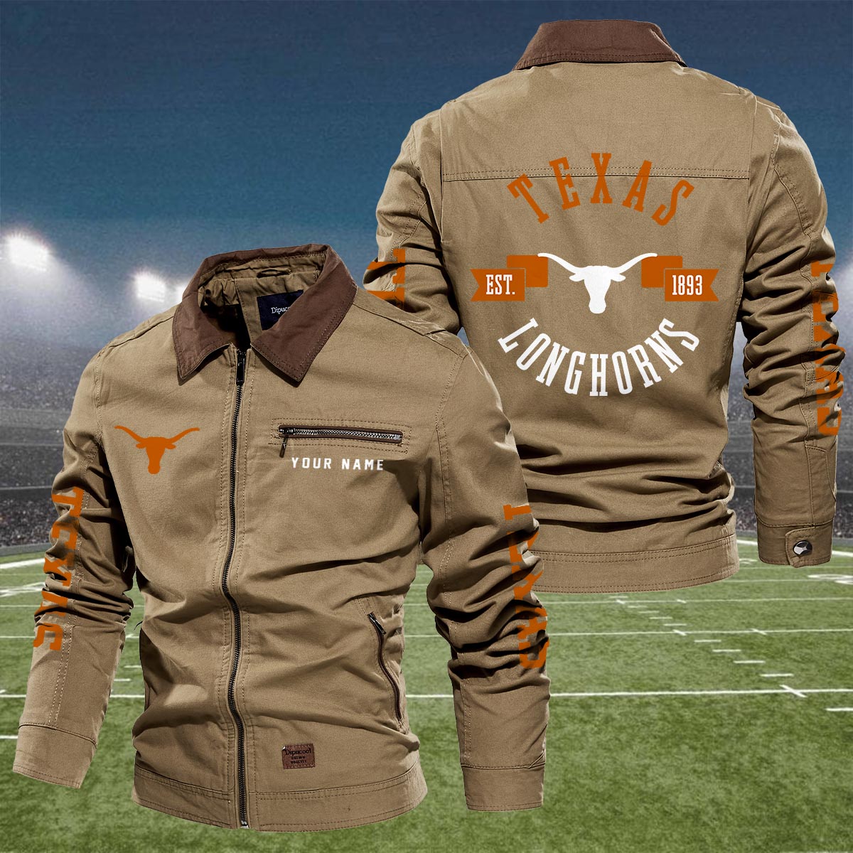 Sportswearmerch Texas Longhorns NCAA Lapel Jacket For Fan