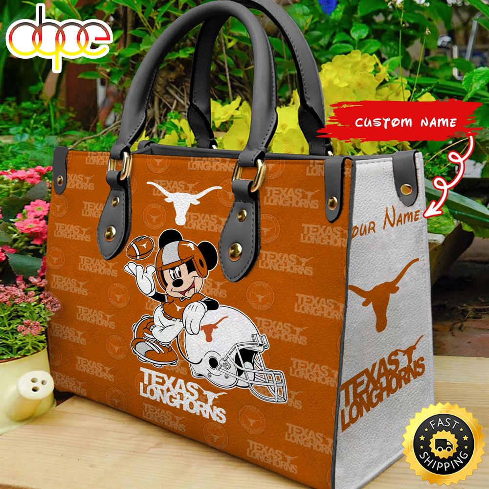 Sportswearmerch Texas Longhorns NCAA Mickey Leather Bag For Fan