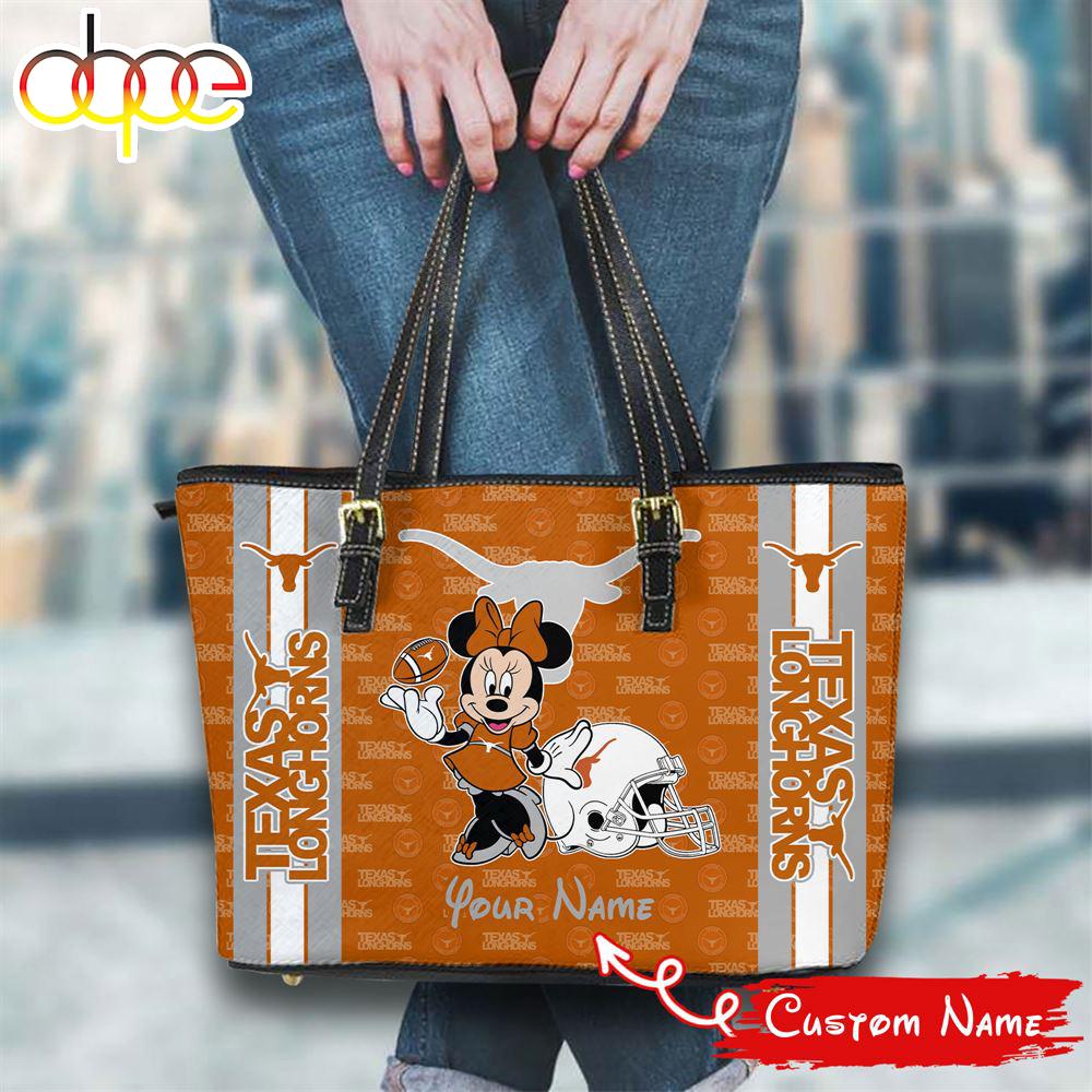 Sportswearmerch Texas Longhorns NCAA Minnie Women Leather Tote Bag For Fan