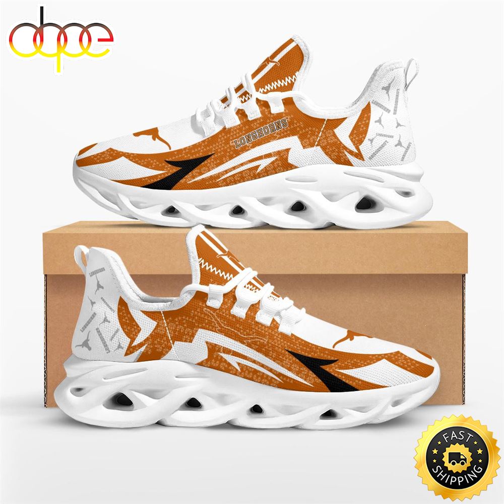 Sportswearmerch Texas Longhorns NCAA Symbol Geometric Pattern Max Soul Shoes Sneakers For Men And Women
