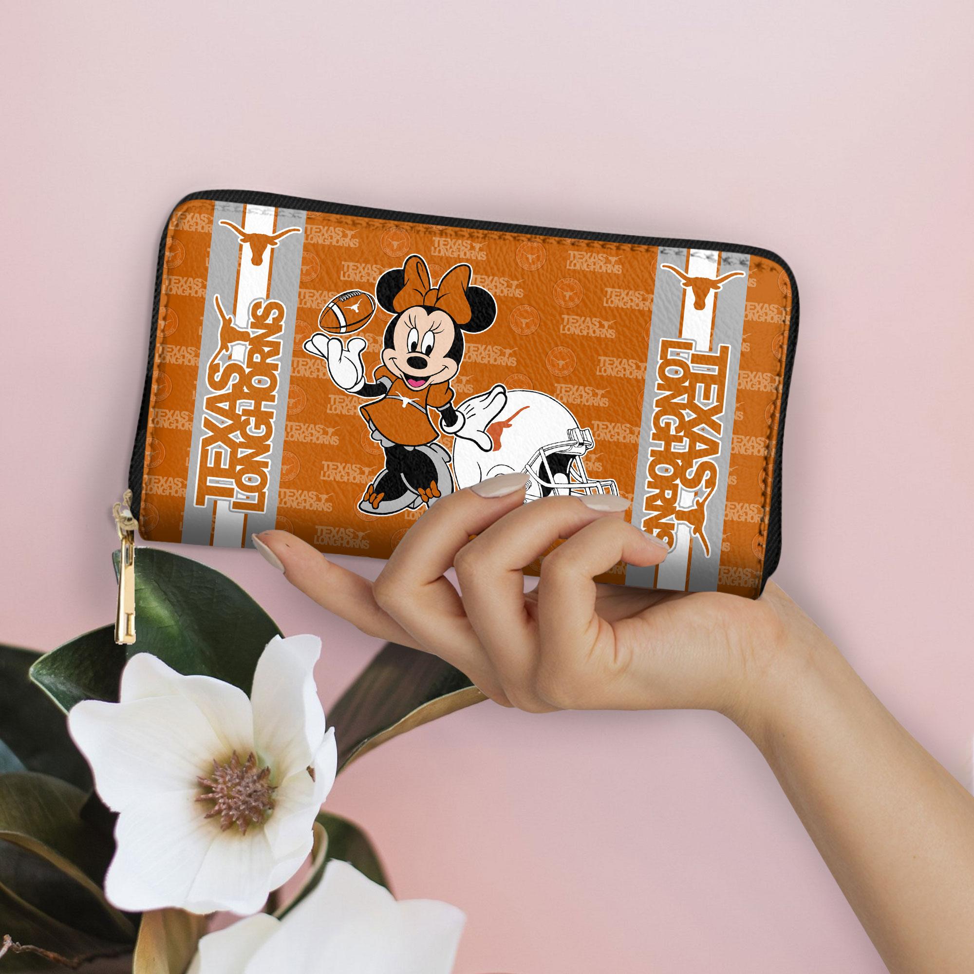 Sportswearmerch Texas Longhorns NCAA x Minnie Women Leather Handbag For Fan