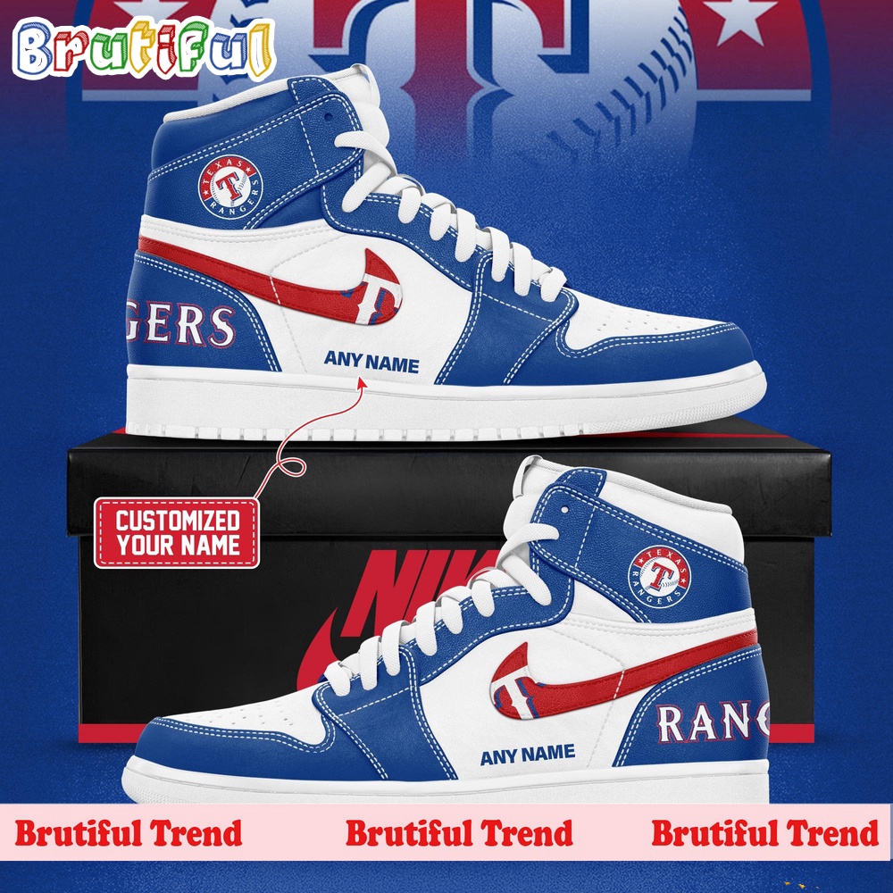 Sportswearmerch Texas Rangers MLB Adrian To The Hall Of Fame AJ1 High Sneakers Shoes For Men And Women