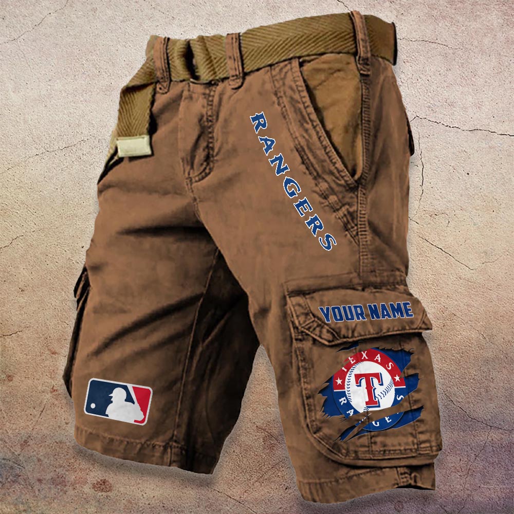 Sportswearmerch Texas Rangers MLB Denim Short For Fan