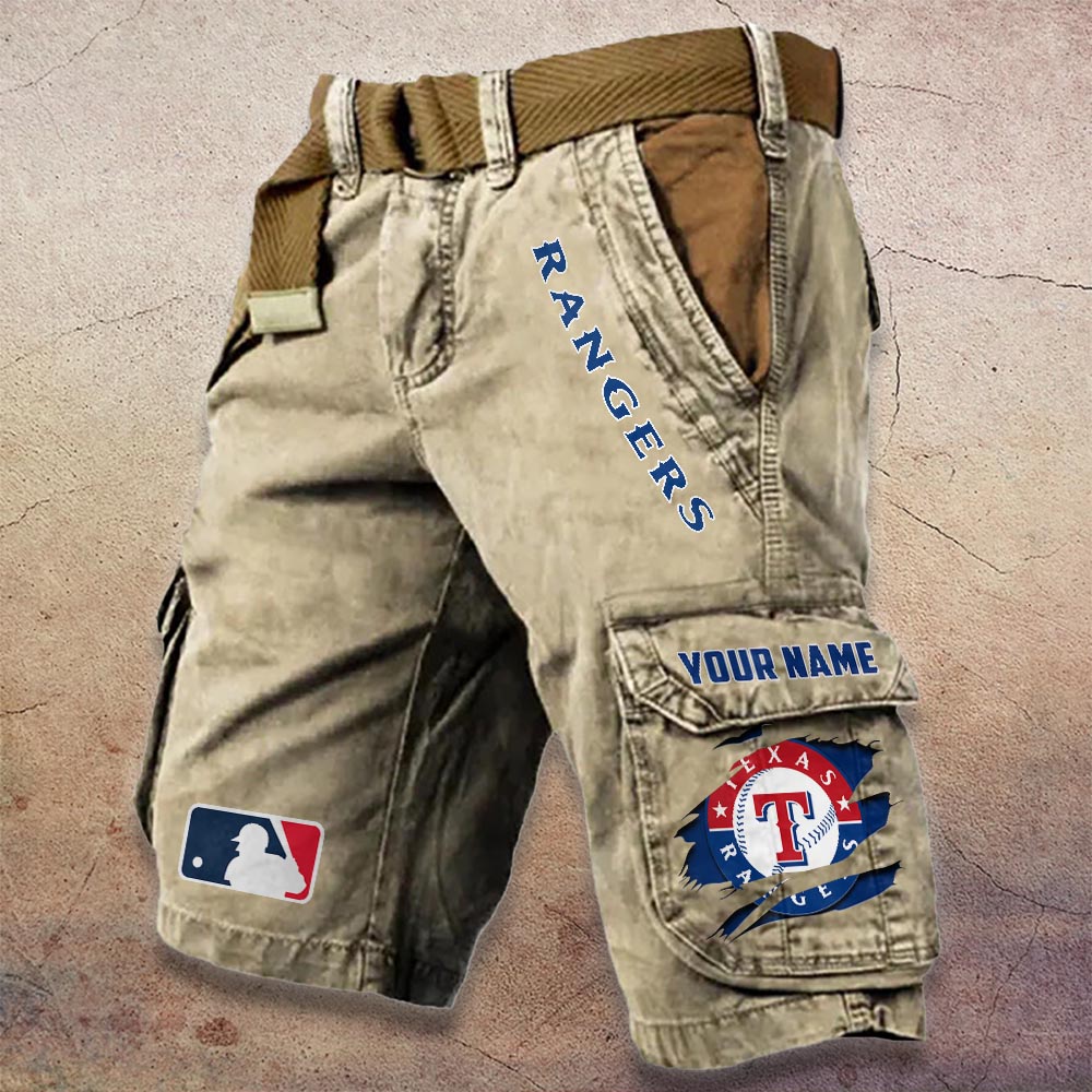 Sportswearmerch Texas Rangers MLB Denim Short For Fan