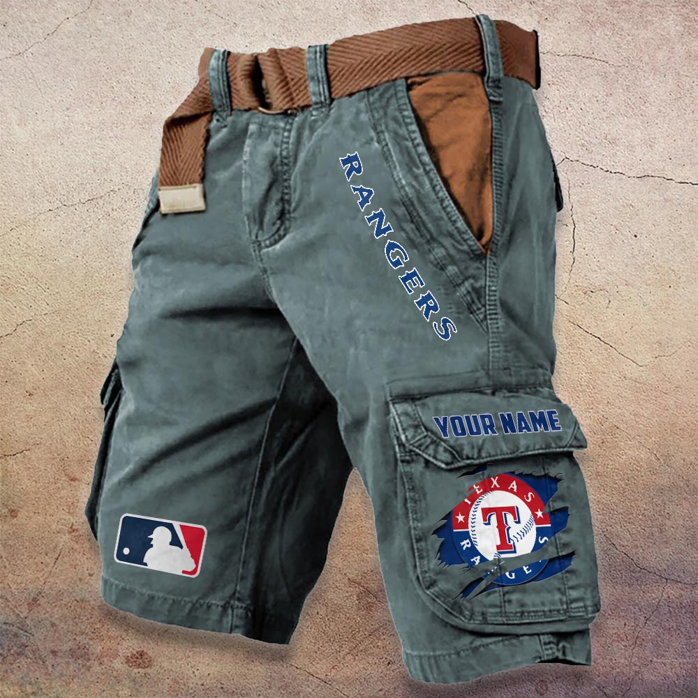 Sportswearmerch Texas Rangers MLB Denim Short For Fan
