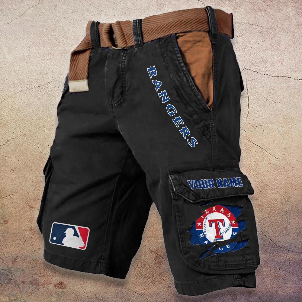 Sportswearmerch Texas Rangers MLB Denim Short For Fan