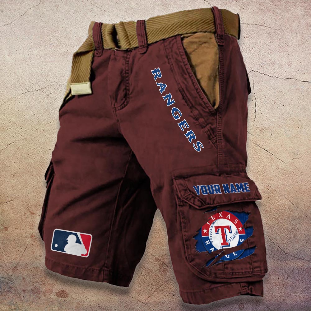 Sportswearmerch Texas Rangers MLB Denim Short For Fan