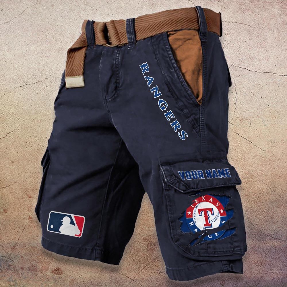 Sportswearmerch Texas Rangers MLB Denim Short For Fan