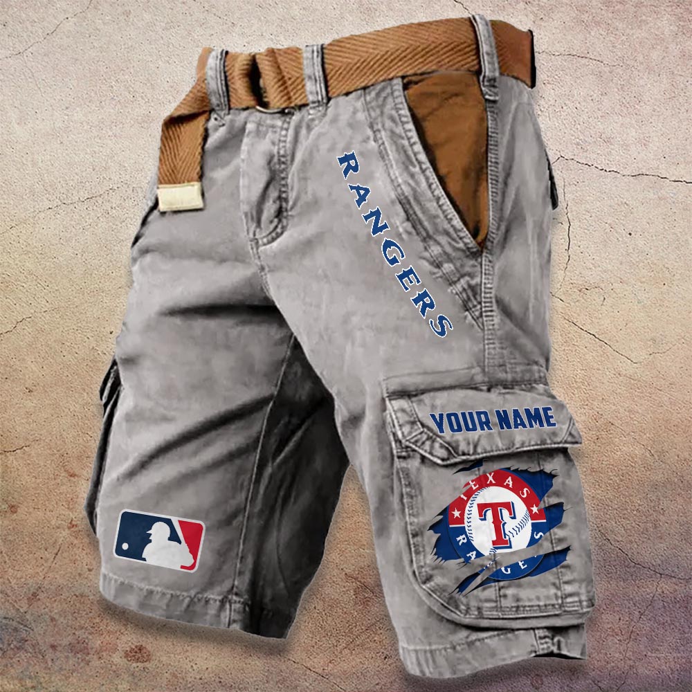 Sportswearmerch Texas Rangers MLB Denim Short For Fan