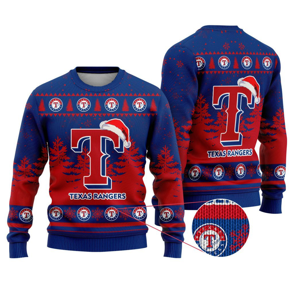 Sportswearmerch Texas Rangers MLB Funny Christmas Ugly Sweater For Fans