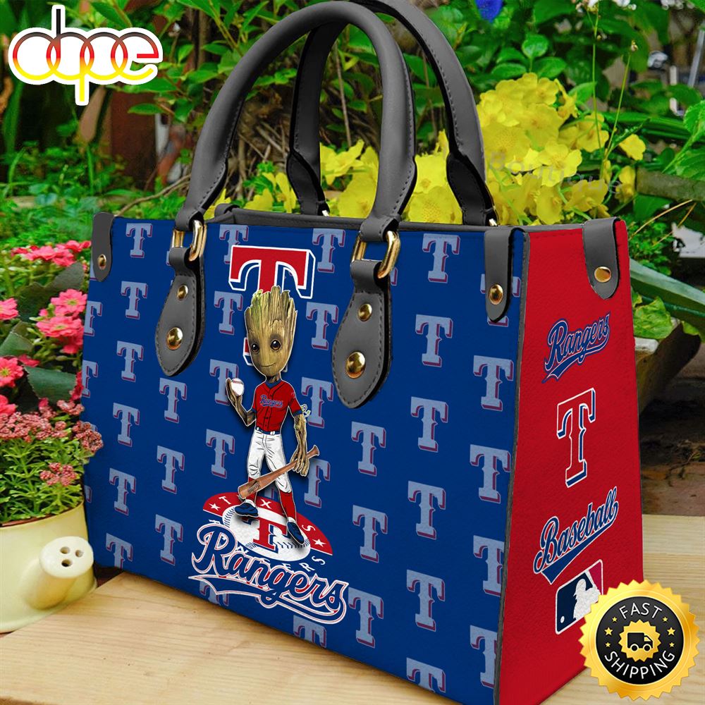 Sportswearmerch Texas Rangers MLB Groot Women Leather Hand Bag For Fan