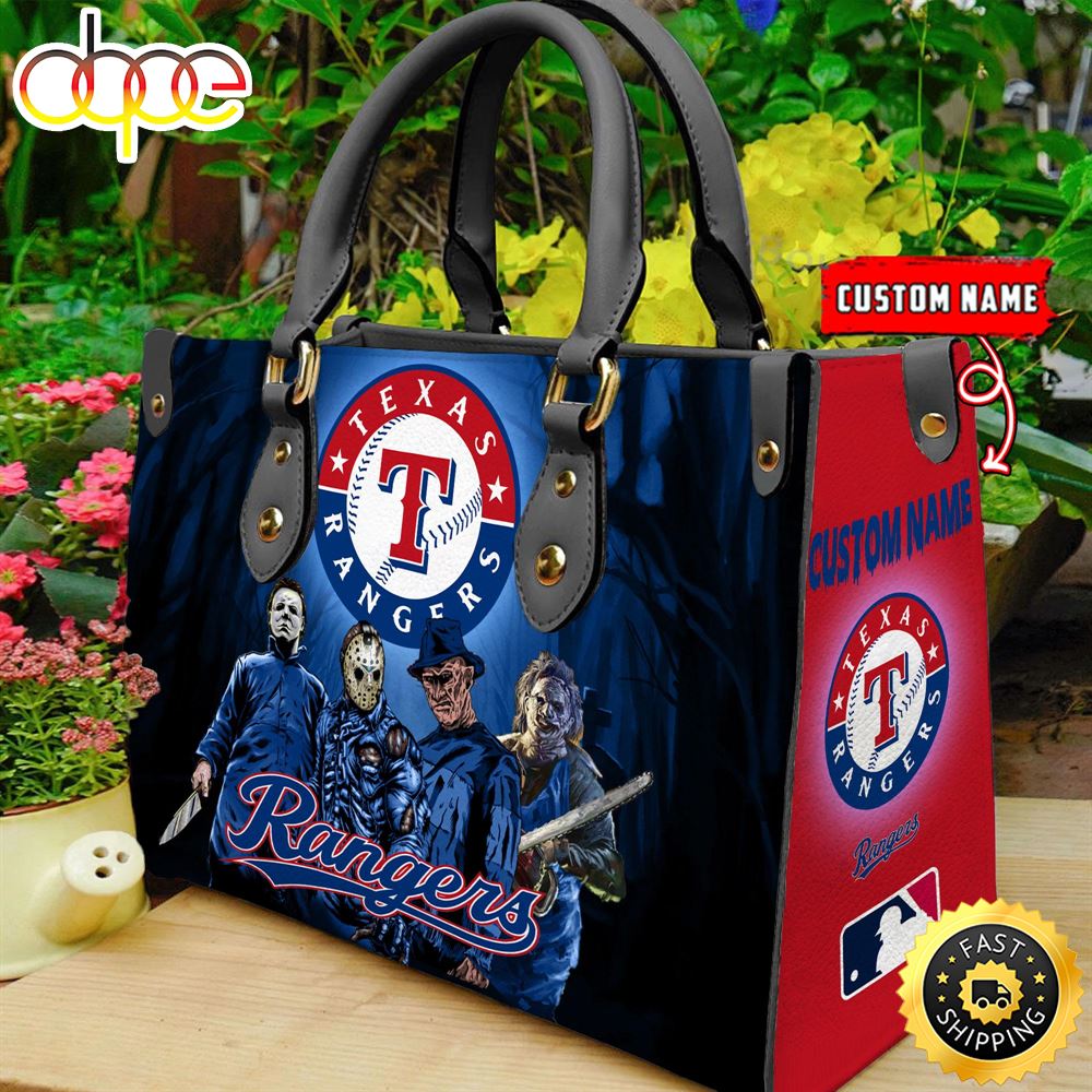 Sportswearmerch Texas Rangers MLB Women Leather Hand Bag For Fan
