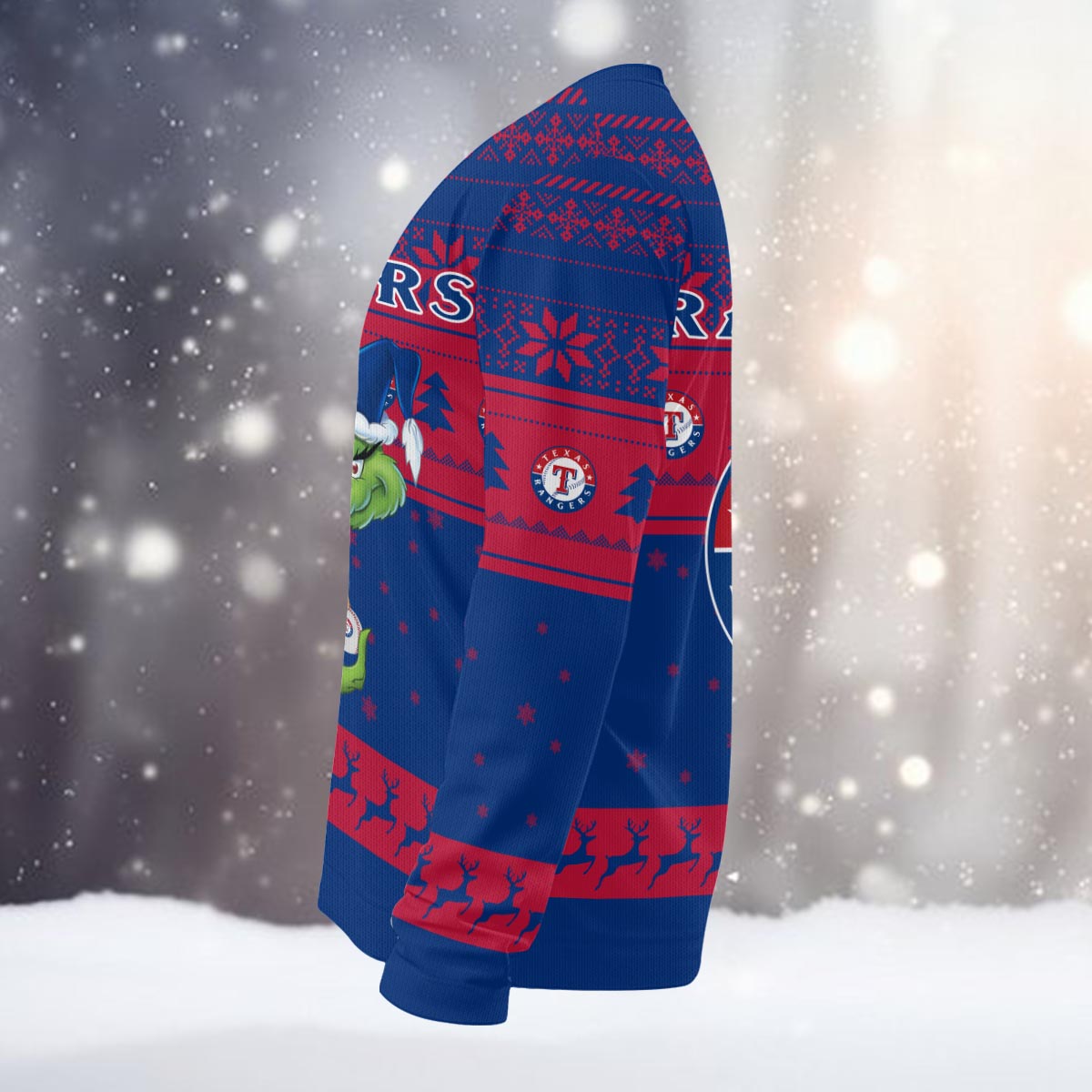Sportswearmerch Texas Rangers MLB x Grinch Christmas Ugly Sweater For Fans