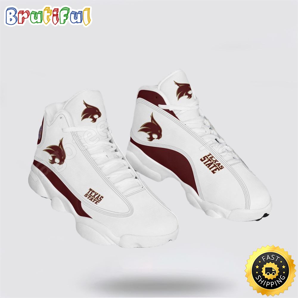 Sportswearmerch Texas State Bobcats NCAA AJ13 Sneakers Shoes For Men And Women