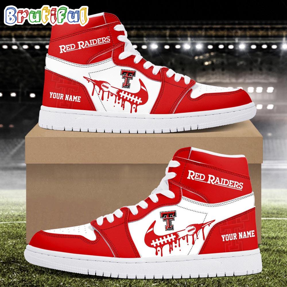 Sportswearmerch Texas Tech Red Raiders NCAA AJ1 High Sneakers Shoes For Men And Women