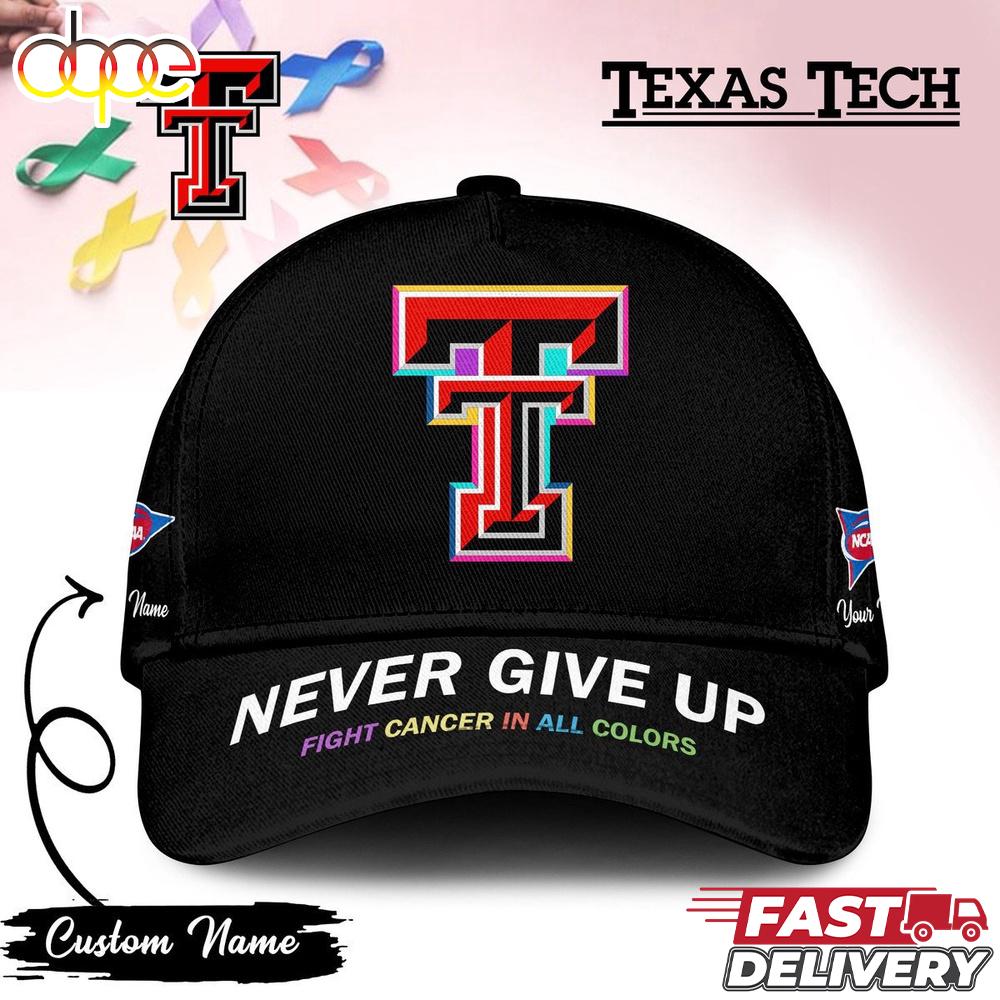 Sportswearmerch Texas Tech Red Raiders NCAA Fight Cancer In Classic Cap For Fan