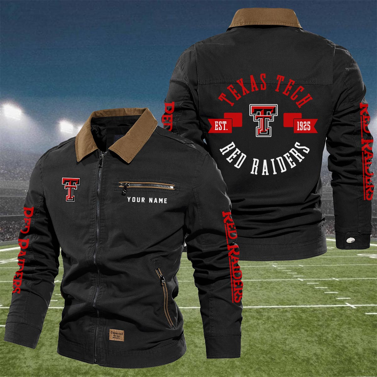 Sportswearmerch Texas Tech Red Raiders NCAA Lapel Jacket For Fan