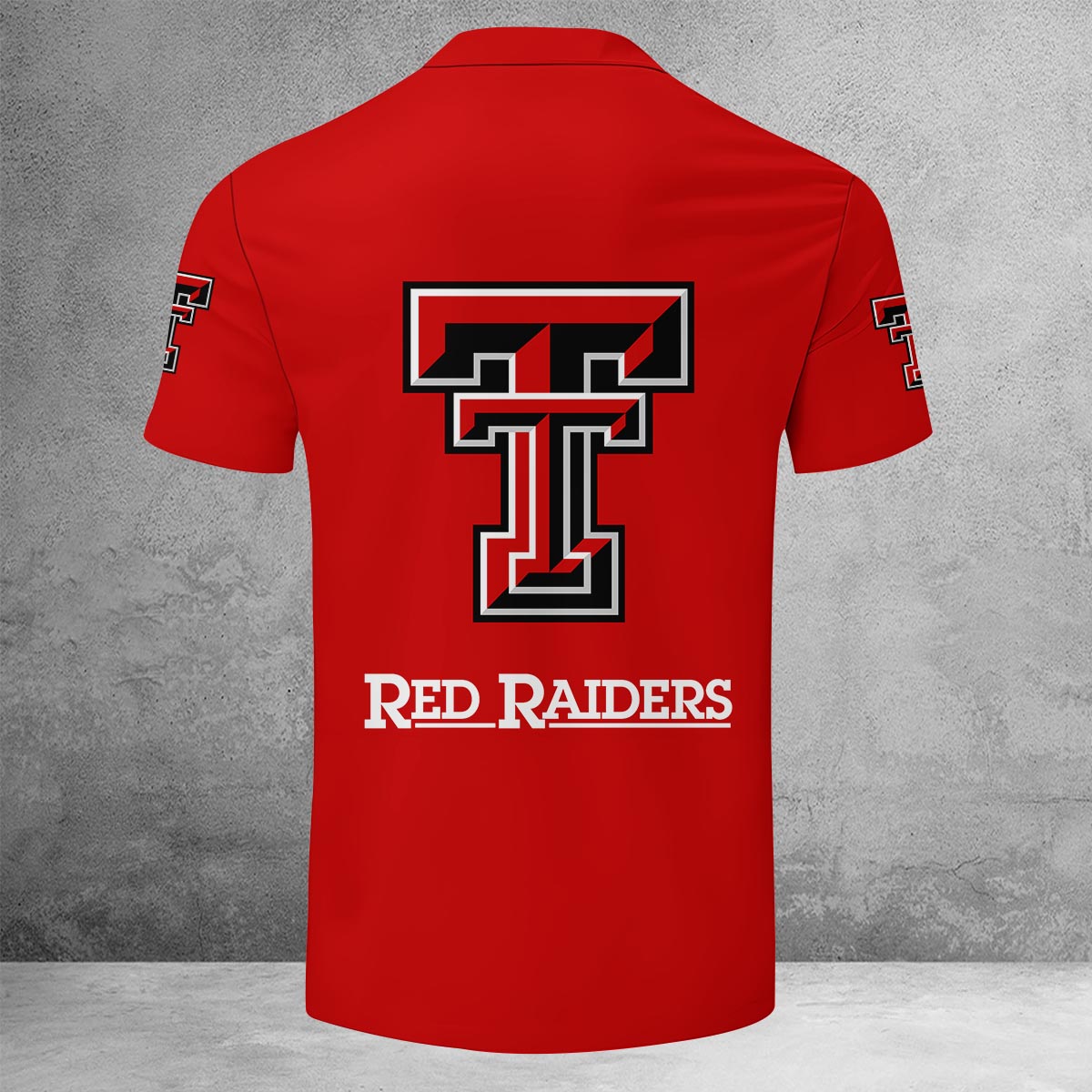 Sportswearmerch Texas Tech Red Raiders NCAA Lapel Zip Polo Shirt For Fan