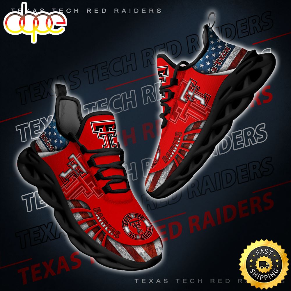 Sportswearmerch Texas Tech Red Raiders NCAA Max Soul Shoes Sneakers For Men And Women