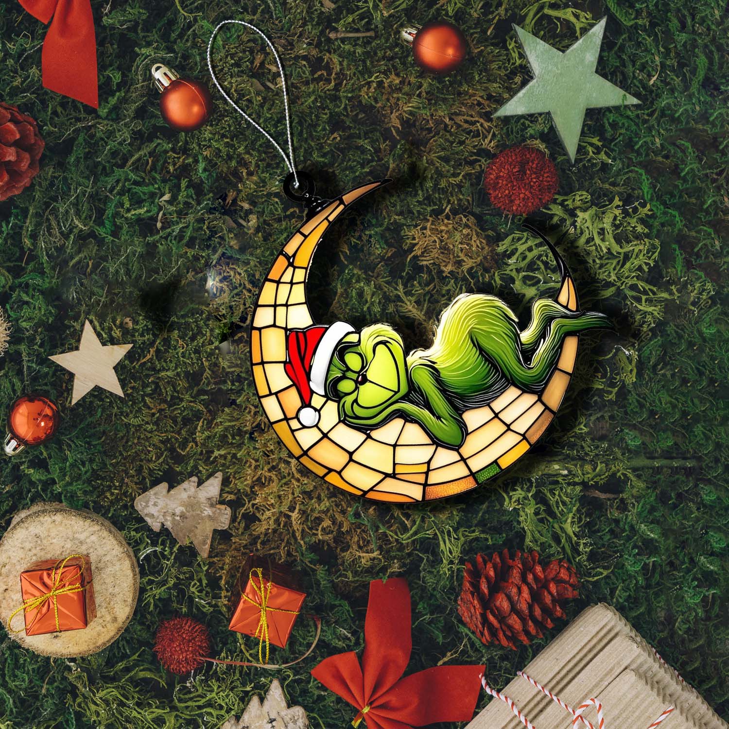 Sportswearmerch The Grinch Christmas Acrylic Ornament Gift For Fans