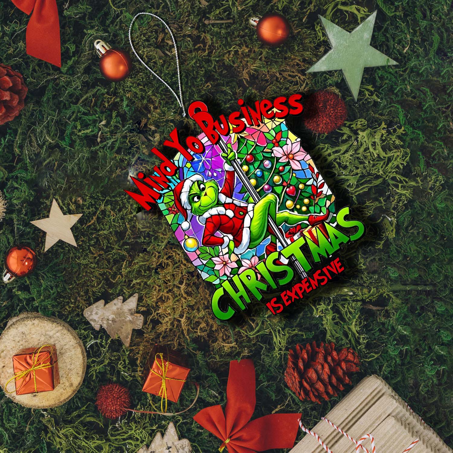 Sportswearmerch The Grinch Christmas Acrylic Ornament Gift For Fans
