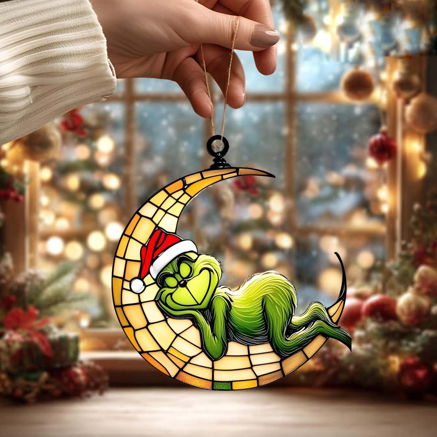 Sportswearmerch The Grinch Christmas Acrylic Ornament Gift For Fans