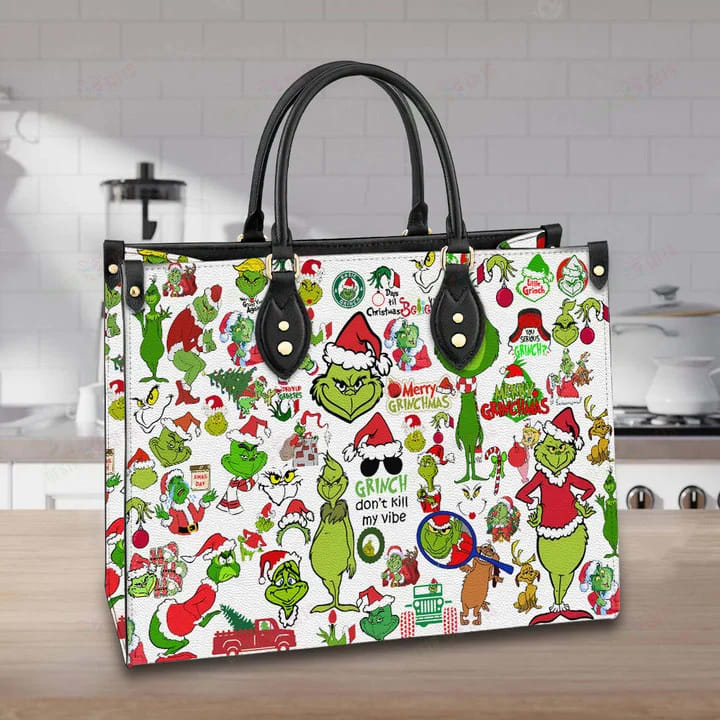 Sportswearmerch The Grinch Movie Christmas Purse Leather Bag For Fan