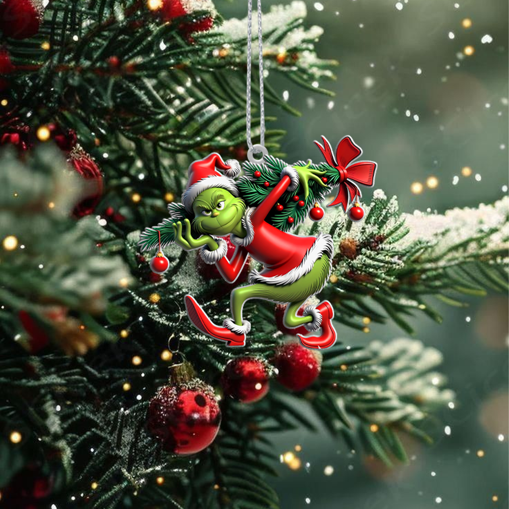 Sportswearmerch The Grinch x Christmas Acrylic Ornament Gift For Fans