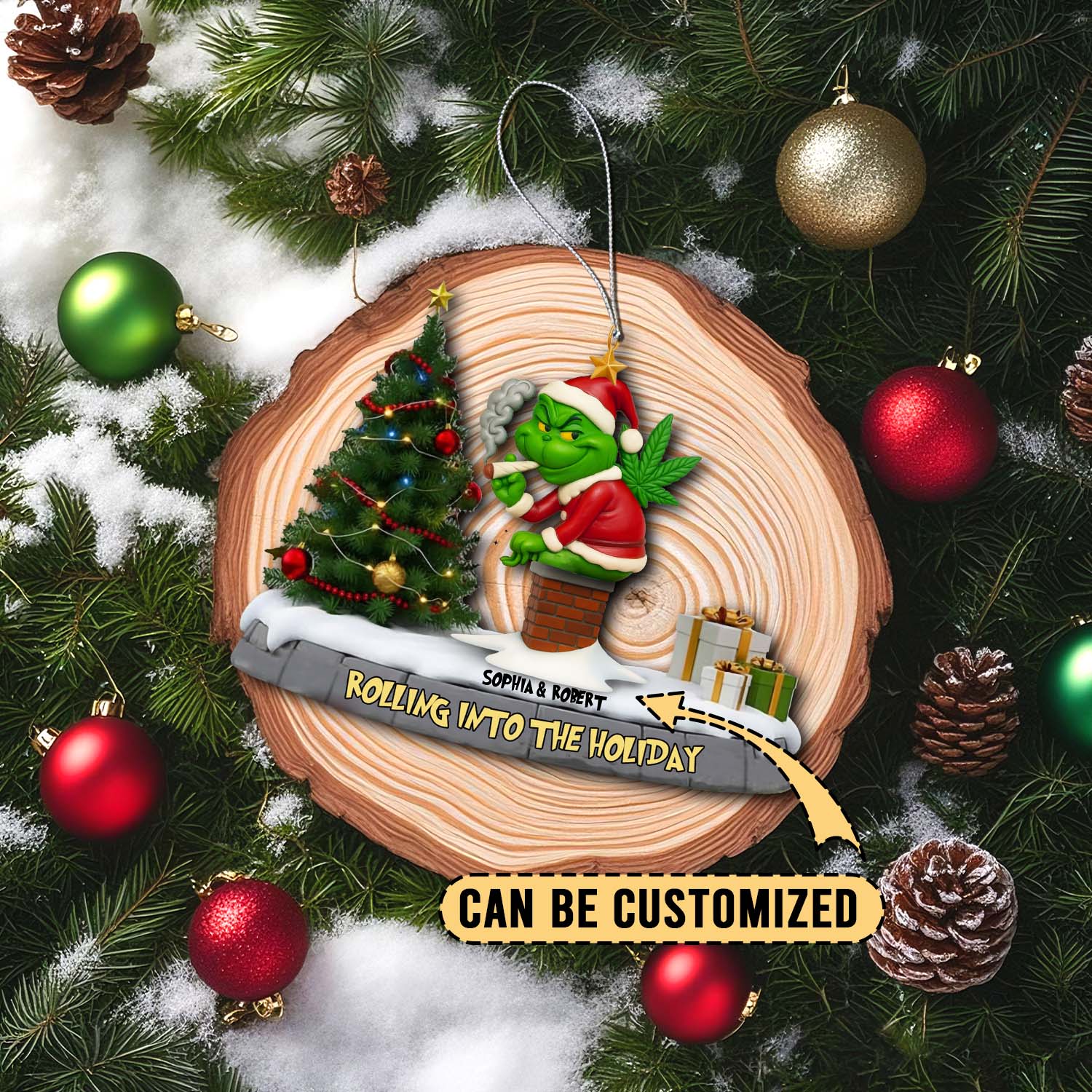 Sportswearmerch The Grinch x Christmas Acrylic Ornament Gift For Fans