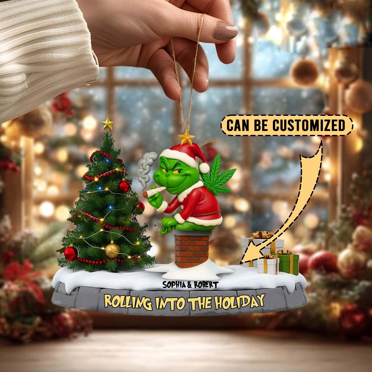 Sportswearmerch The Grinch x Christmas Acrylic Ornament Gift For Fans
