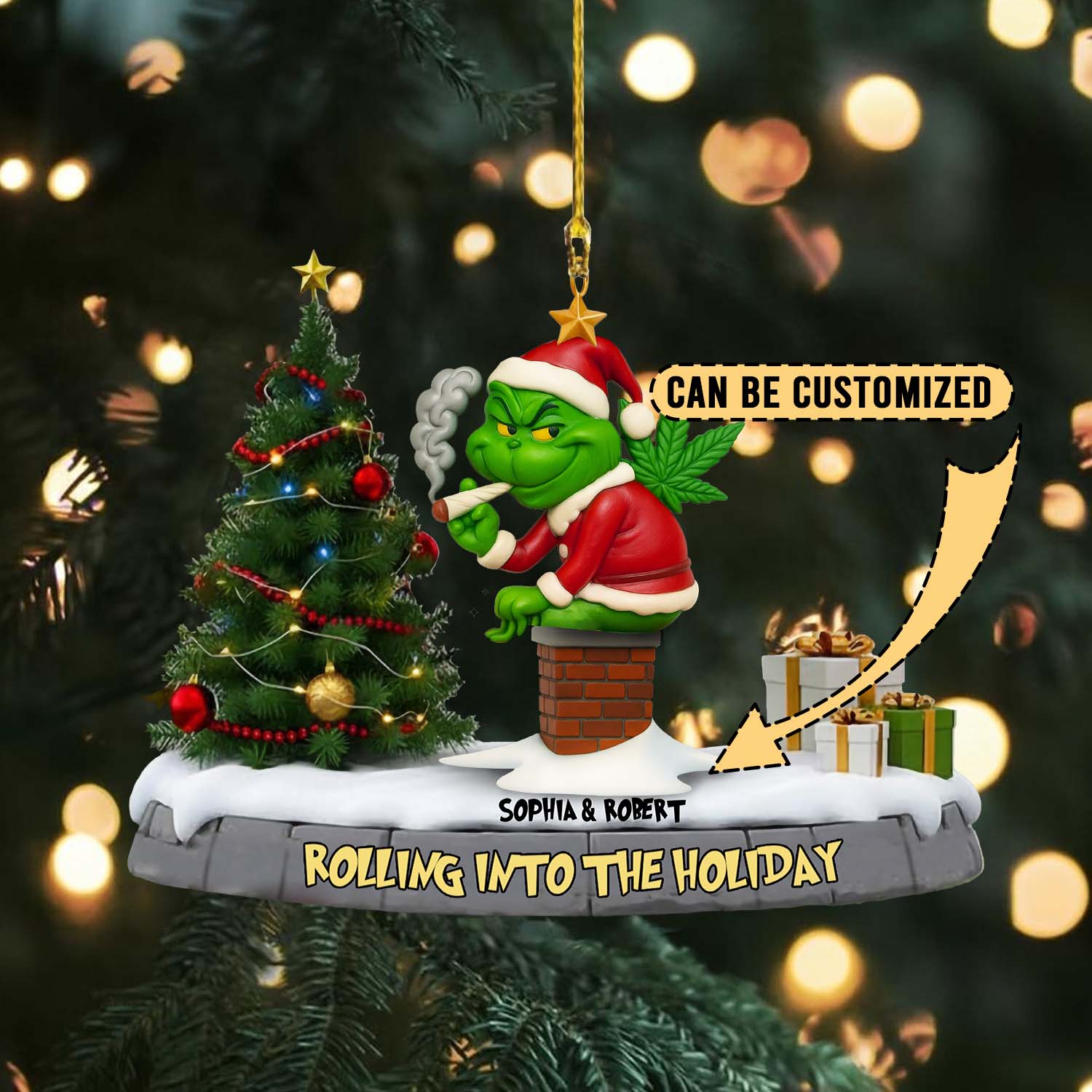 Sportswearmerch The Grinch x Christmas Acrylic Ornament Gift For Fans