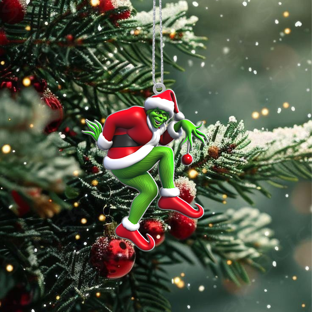 Sportswearmerch The Grinch x Christmas Acrylic Ornament Gift For Fans