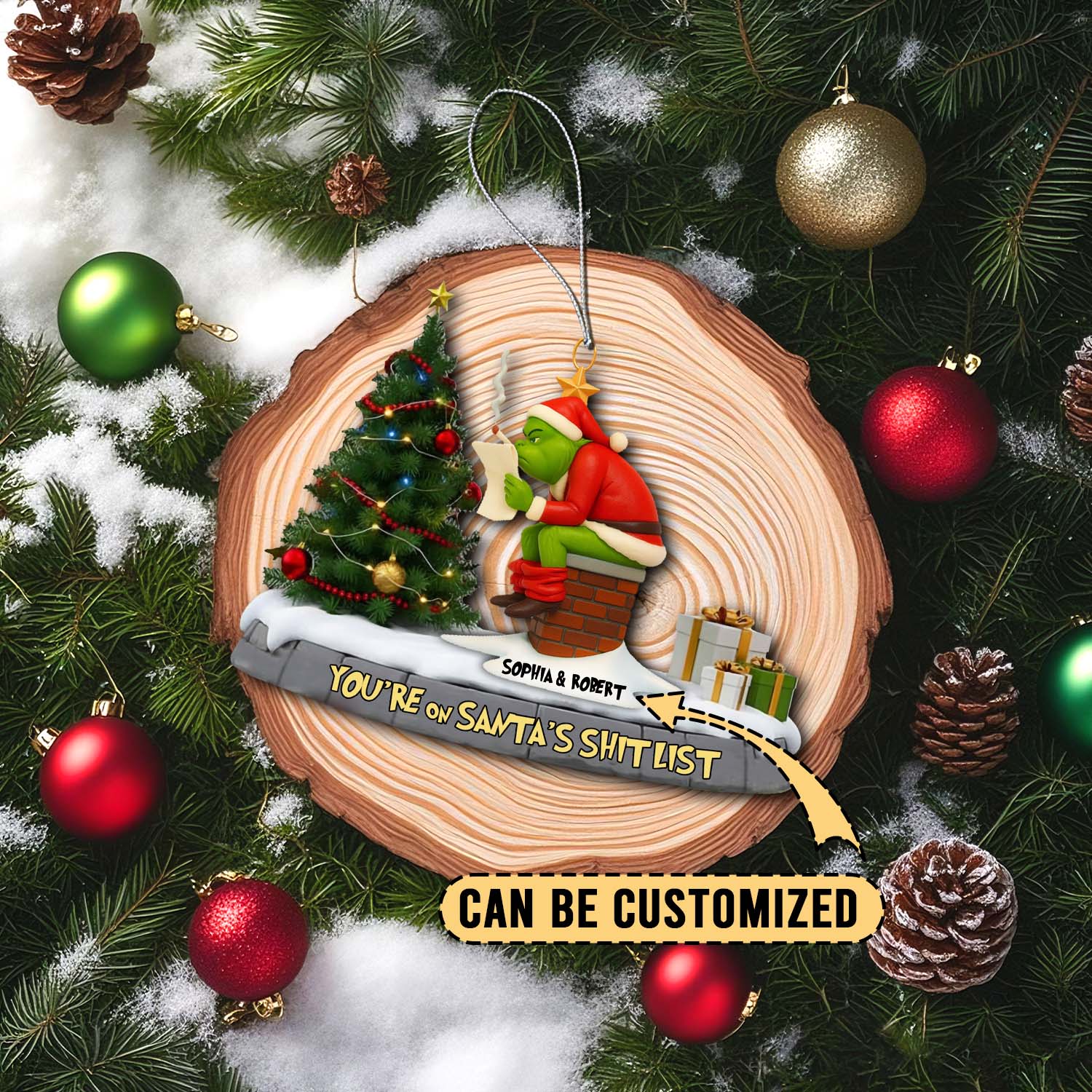Sportswearmerch The Grinch x Christmas Acrylic Ornament Gift For Fans