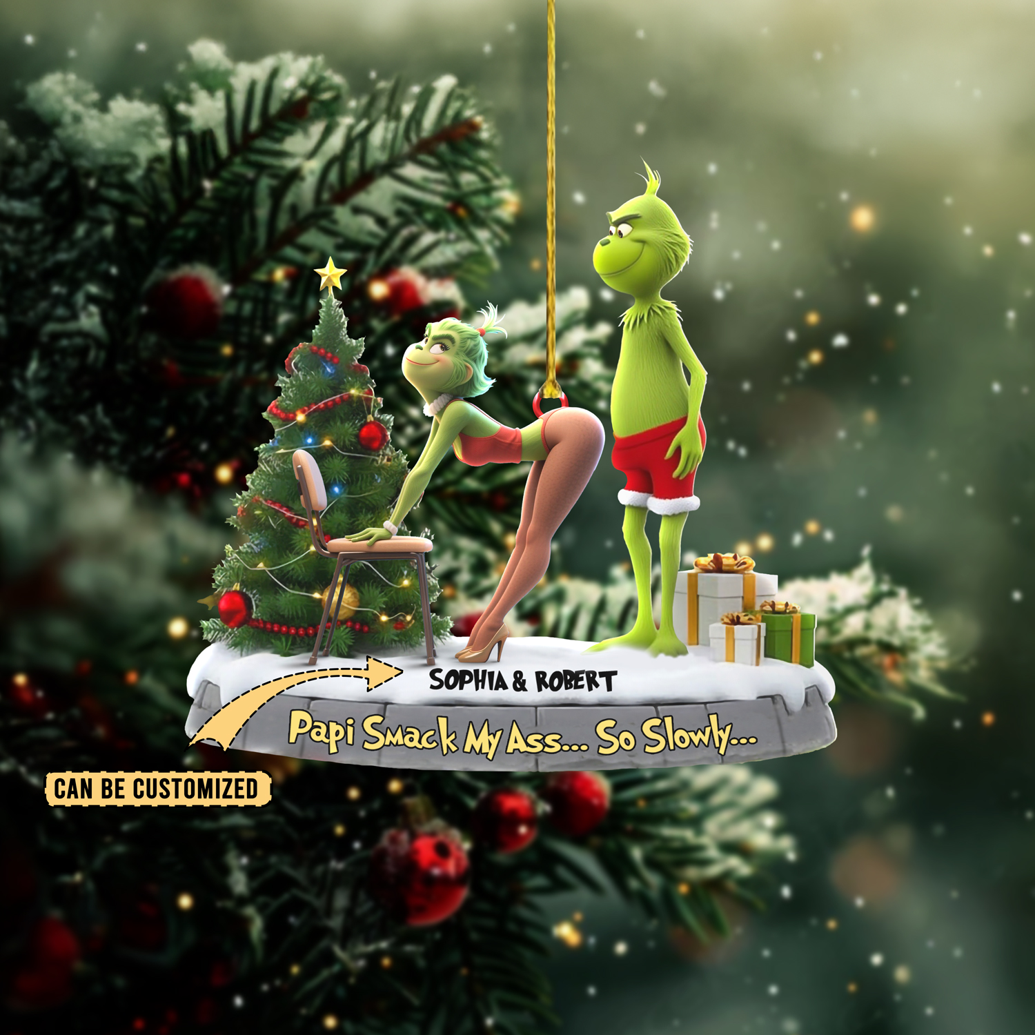 Sportswearmerch The Grinch x Christmas Acrylic Ornament Gift For Fans