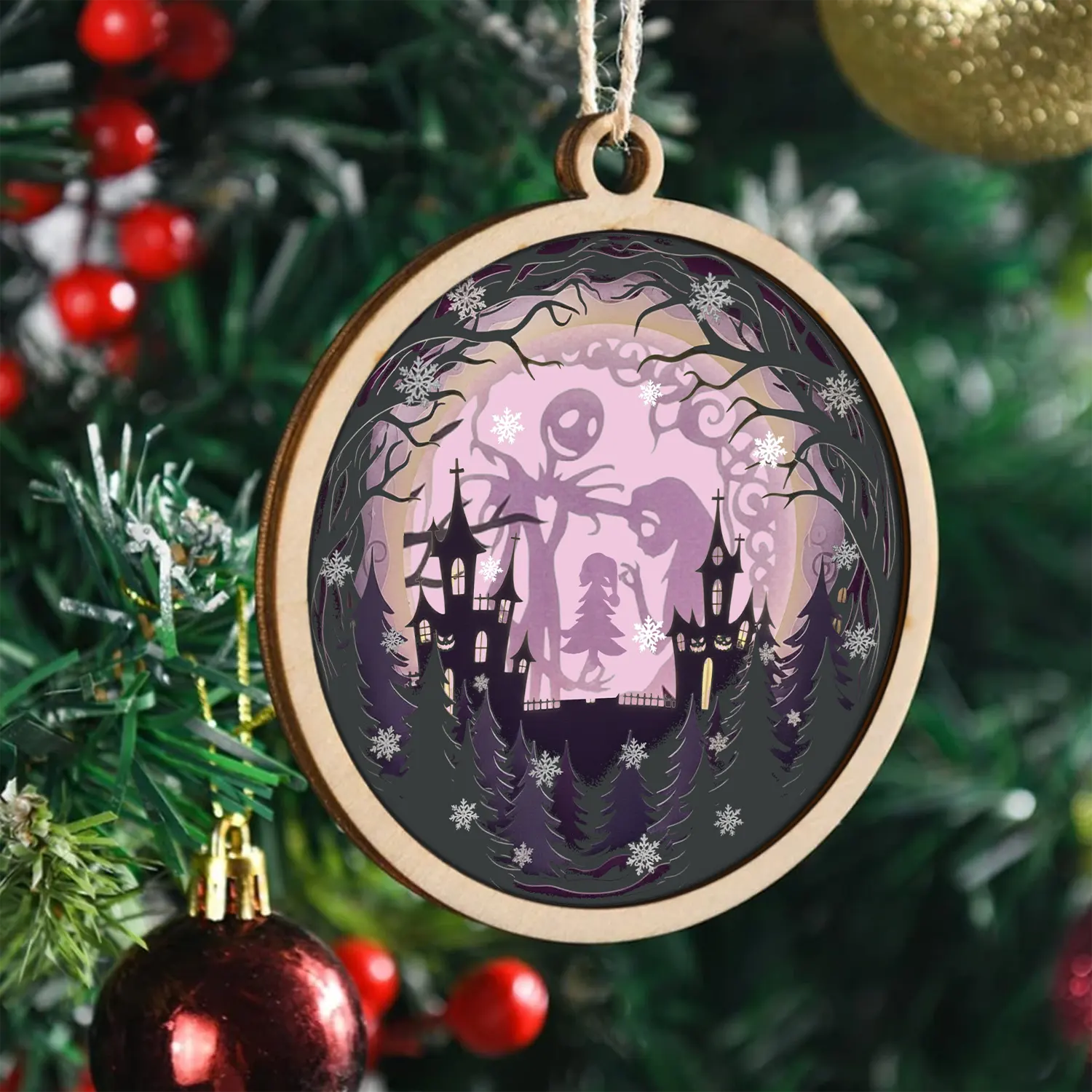 Sportswearmerch The Nightmare Before Christmas Acrylic Mix Wooden Ornament Gift For Fans