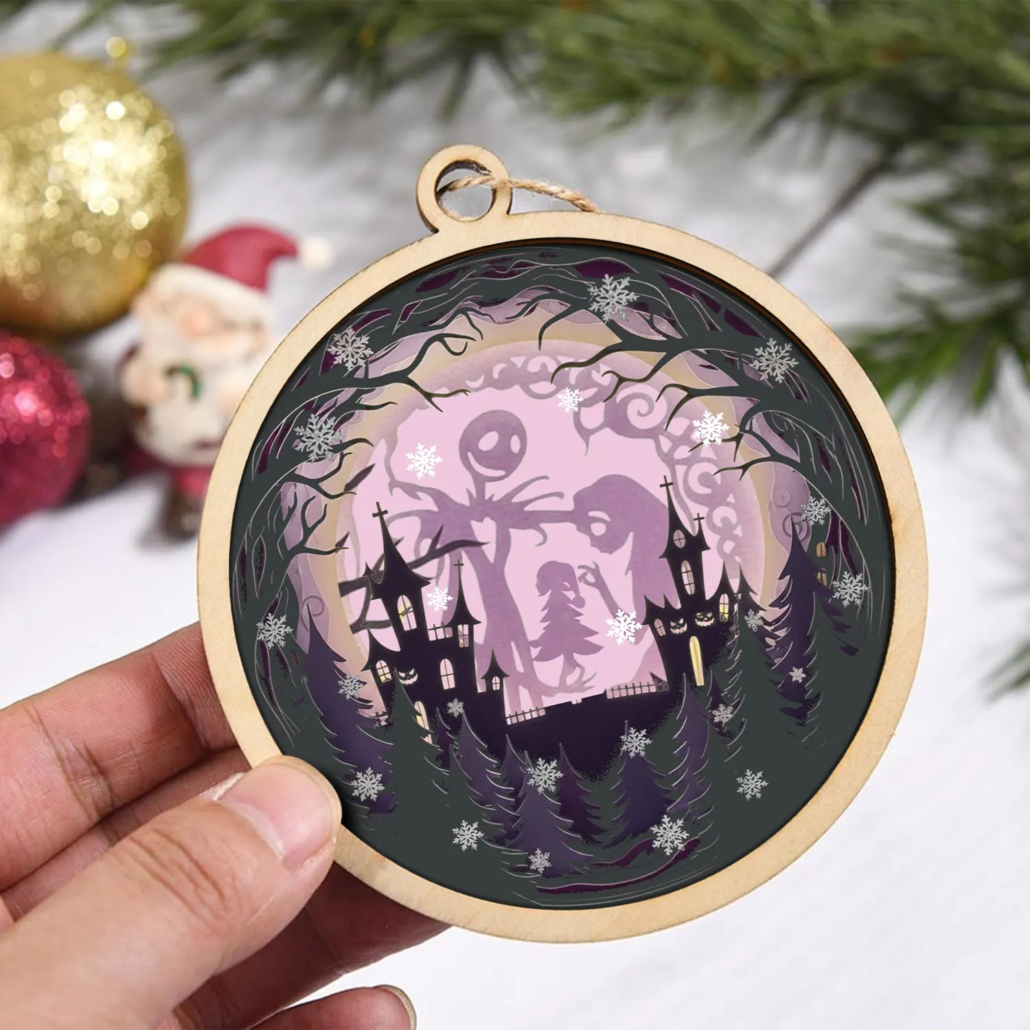 Sportswearmerch The Nightmare Before Christmas Acrylic Mix Wooden Ornament Gift For Fans