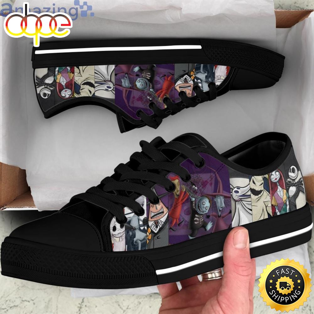 Sportswearmerch The Nightmare Before Christmas Halloween Low Top Canvas Sneakers Shoes For Men And Women