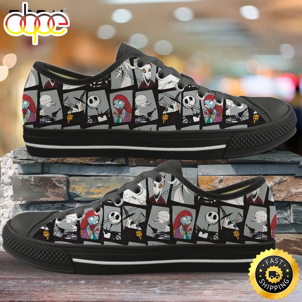Sportswearmerch The Nightmare Before Christmas Halloween Low Top Canvas Sneakers Shoes For Men And Women