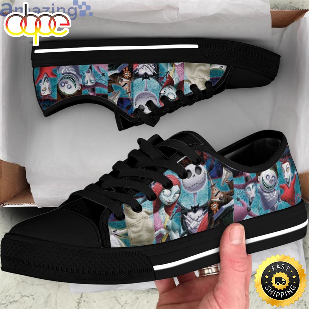 Sportswearmerch The Nightmare Before Christmas Low Top Canvas Sneakers Shoes For Men And Women