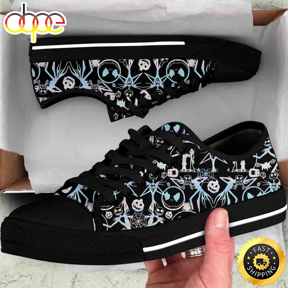 Sportswearmerch The Nightmare Before Christmas Women Low Top Canvas Sneakers Shoes For Men And Women