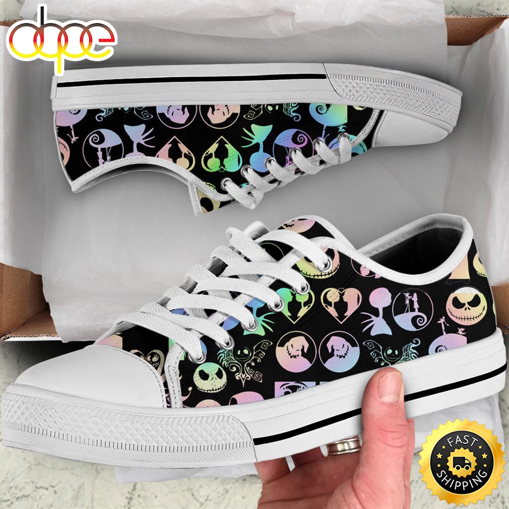 Sportswearmerch The Nightmare Before Christmas Women Low Top Canvas Sneakers Shoes For Men And Women