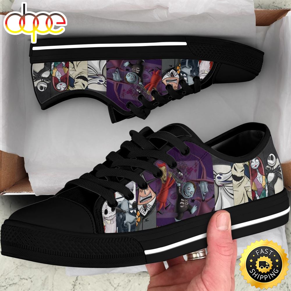 Sportswearmerch The Nightmare Before Christmas Women Low Top Canvas Sneakers Shoes For Men And Women
