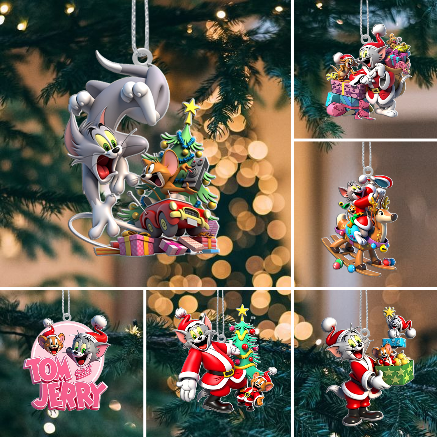 Sportswearmerch Tom and Jerry x Christmas Acrylic Ornament Gift For Fan