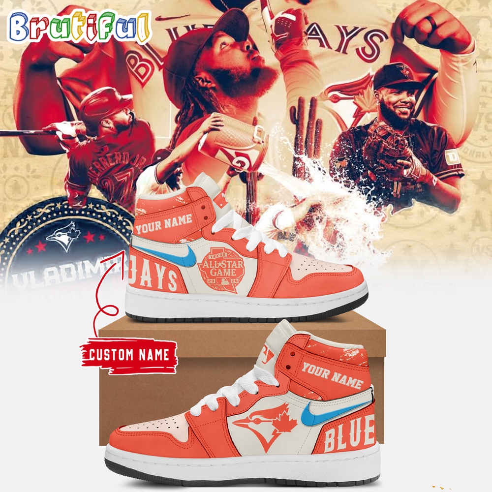 Sportswearmerch Toronto Blue Jays MLB 2024 American League All-Star AJ1 High Sneakers Shoes For Men And Women